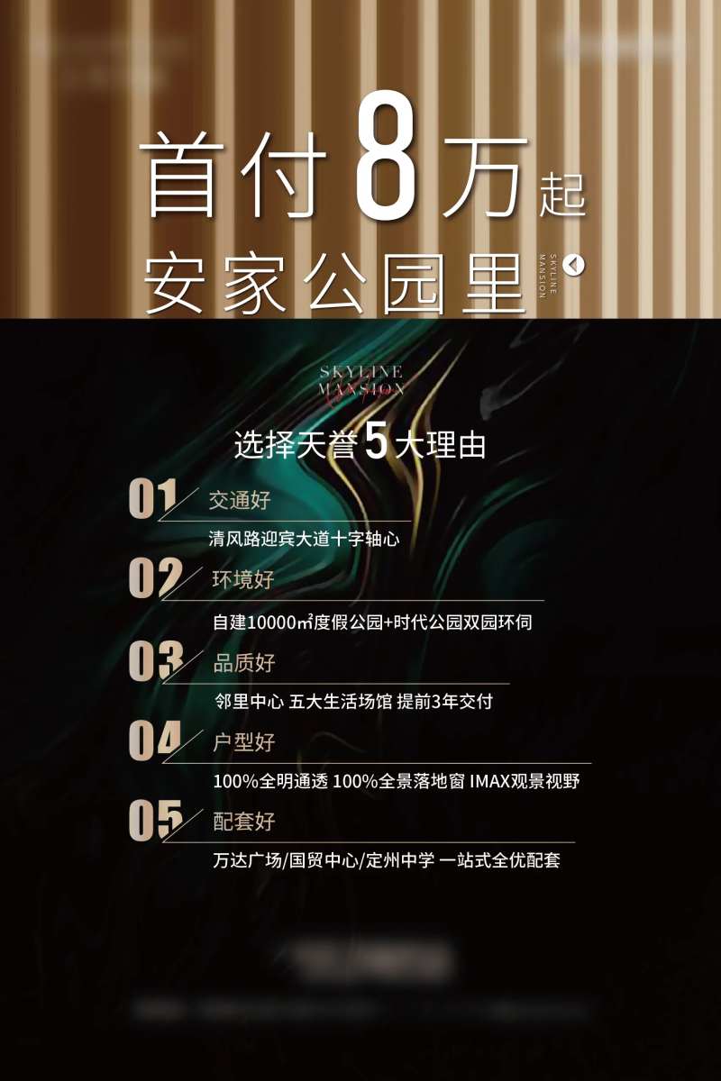 房地产价值点五大理由海报-采灵感-cailinggan.com