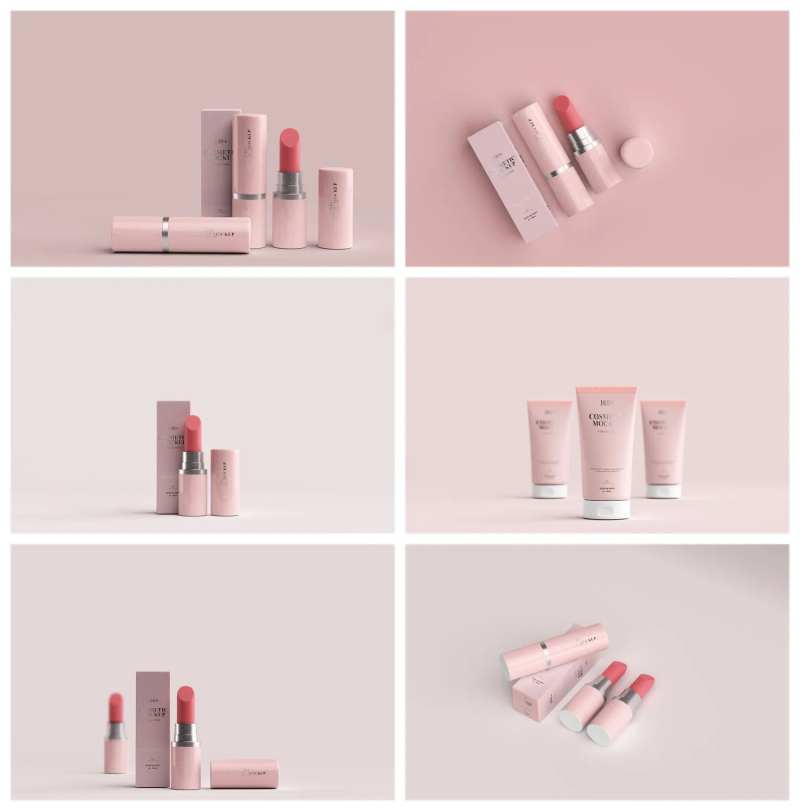 粉色口红外观样机-采灵感-cailinggan.com
