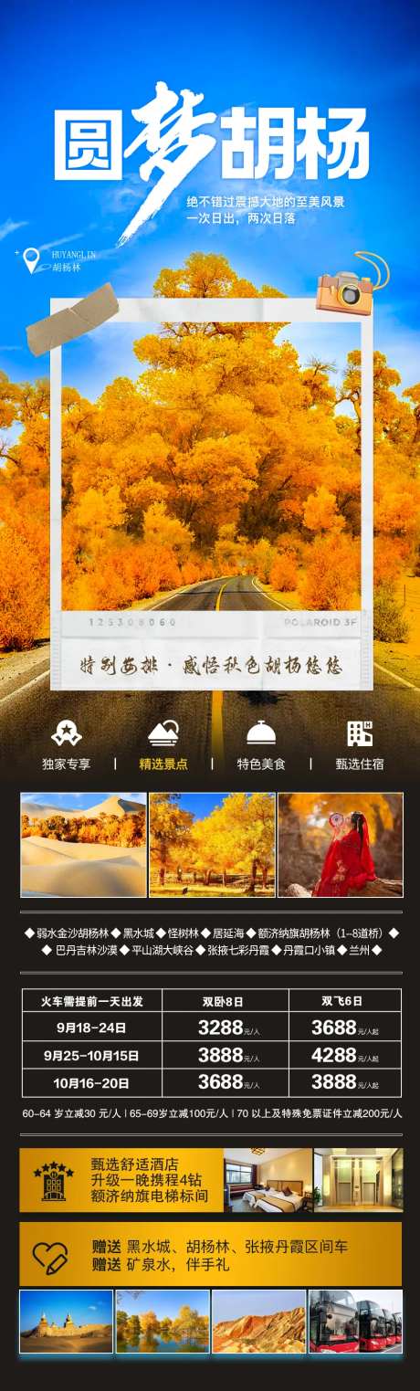 圆梦胡杨林旅游海报-采灵感-https://www.cailinggan.com/