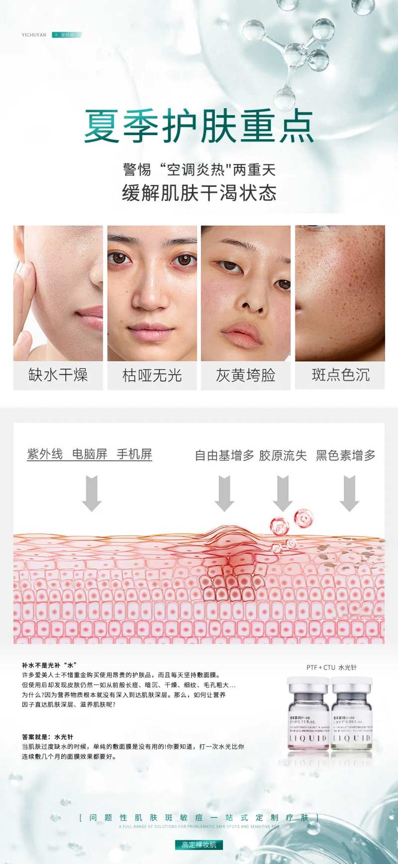 长沙医美美容祛斑美白痘痘模特对比简约-采灵感-cailinggan.com