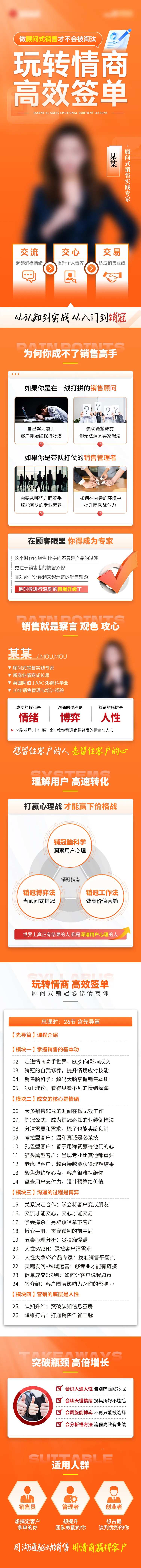 玩转情商高效签单课程培训长图-采灵感-cailinggan.com
