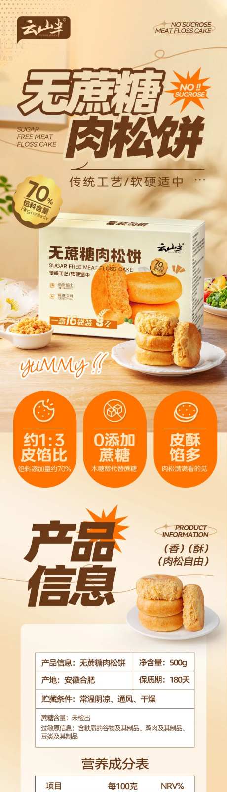 无蔗糖肉松饼食品详情页-采灵感-https://www.cailinggan.com/