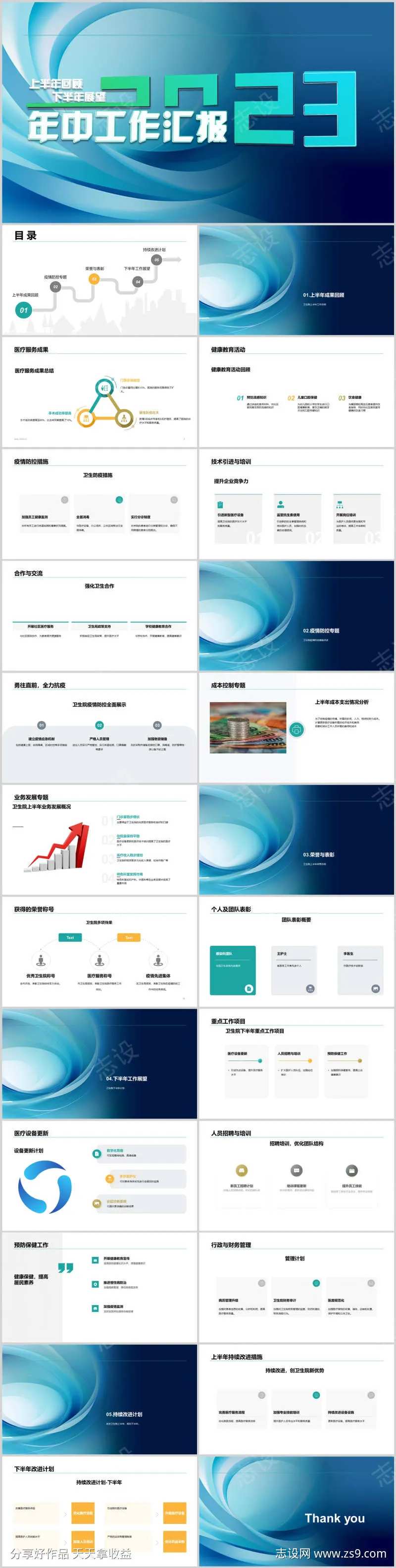 年中工作汇报总结PPT-采灵感-cailinggan.com
