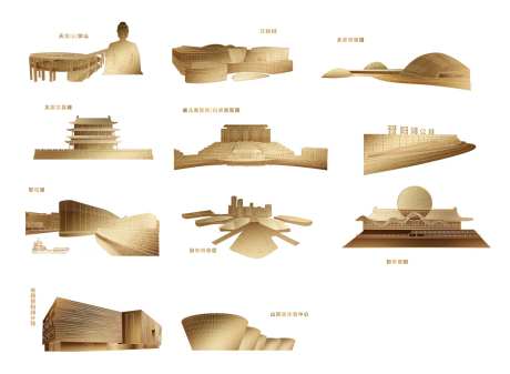 太原地标建筑线稿-采灵感-https://www.cailinggan.com/