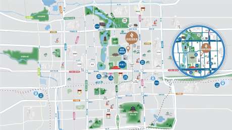 北京区位首都地图地标-采灵感-https://www.cailinggan.com/