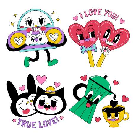 爱情贴纸-采灵感-https://www.cailinggan.com/