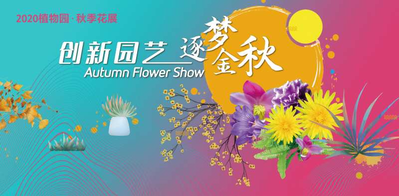 植物园园艺金秋背景板-采灵感-cailinggan.com