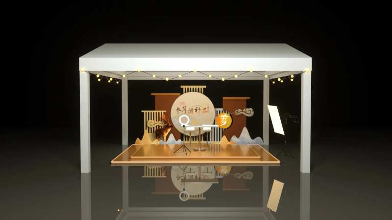 参茸主题背景板-采灵感-cailinggan.com