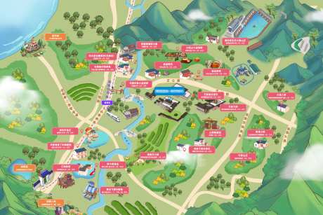 周边游玩地图海报-采灵感-https://www.cailinggan.com/