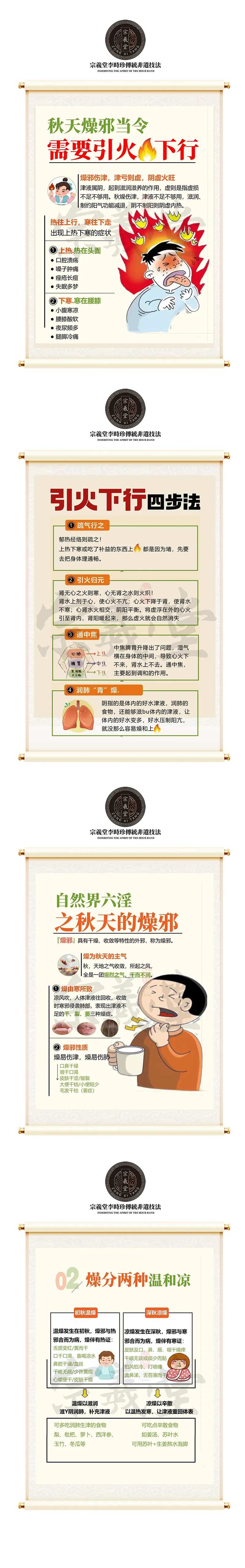 中医秋季燥邪知识海报-采灵感-cailinggan.com