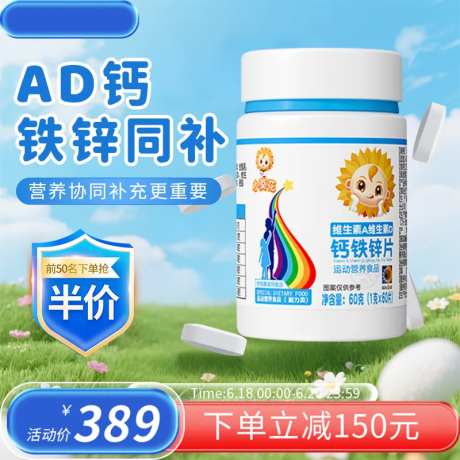 钙片电商主图设计-采灵感-https://www.cailinggan.com/