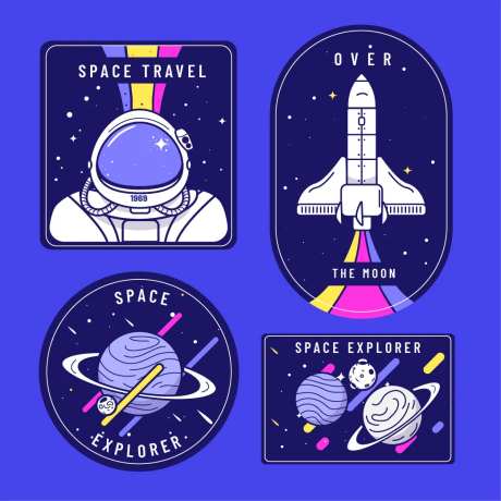 星球宇宙不干胶标贴-采灵感-https://www.cailinggan.com/
