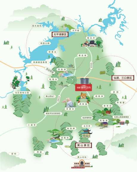 旅游地图区位图海报-采灵感-https://www.cailinggan.com/