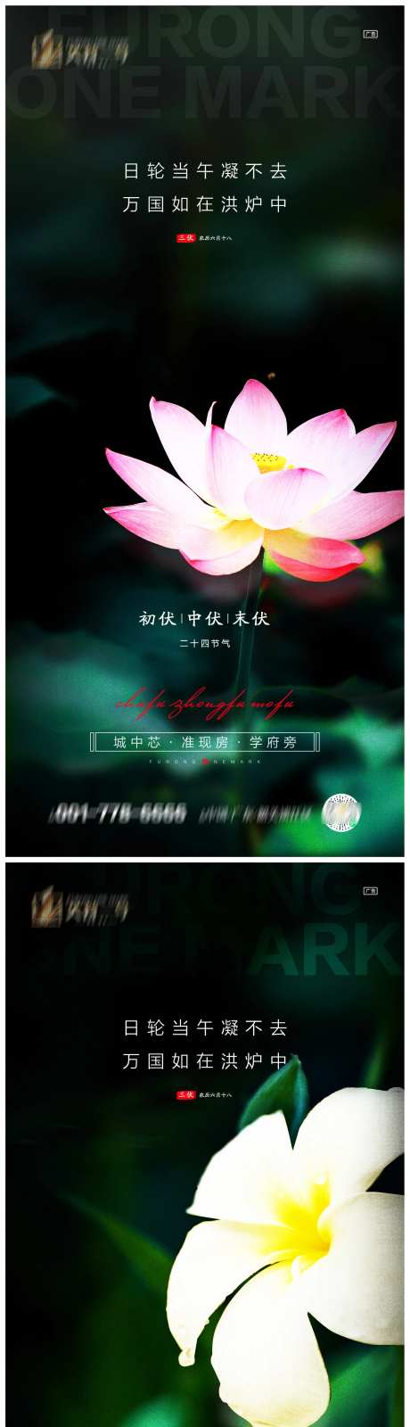 地产初伏中伏末伏系列海报-采灵感-https://www.cailinggan.com/
