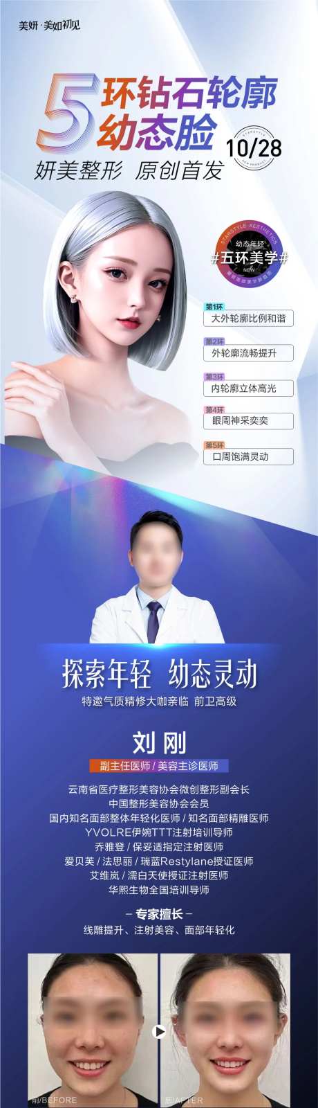 医美五环美学幼态轮廓专家海报-采灵感-https://www.cailinggan.com/