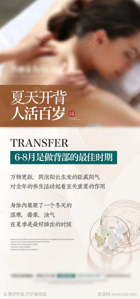 微商疏通经络养生系列海报-采灵感-https://www.cailinggan.com/