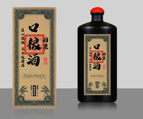 白酒瓶标签-采灵感-https://www.cailinggan.com/