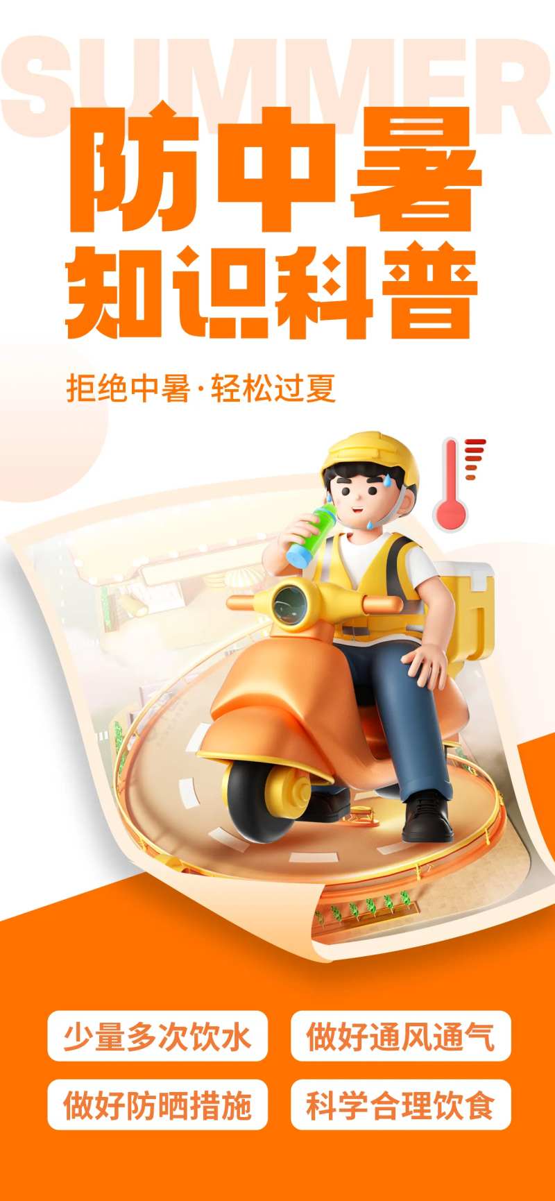 夏季防暑科普海报-采灵感-cailinggan.com