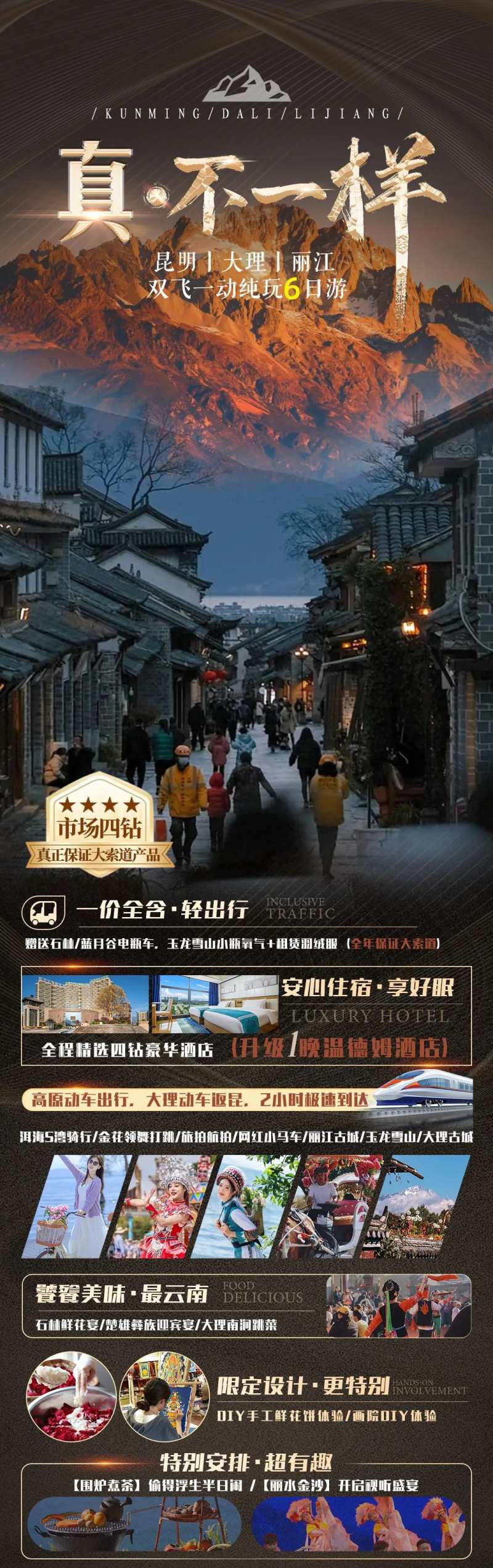 昆大丽6天旅游海报-采灵感-cailinggan.com