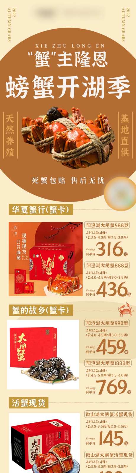 螃蟹吃货节海报-采灵感-https://www.cailinggan.com/