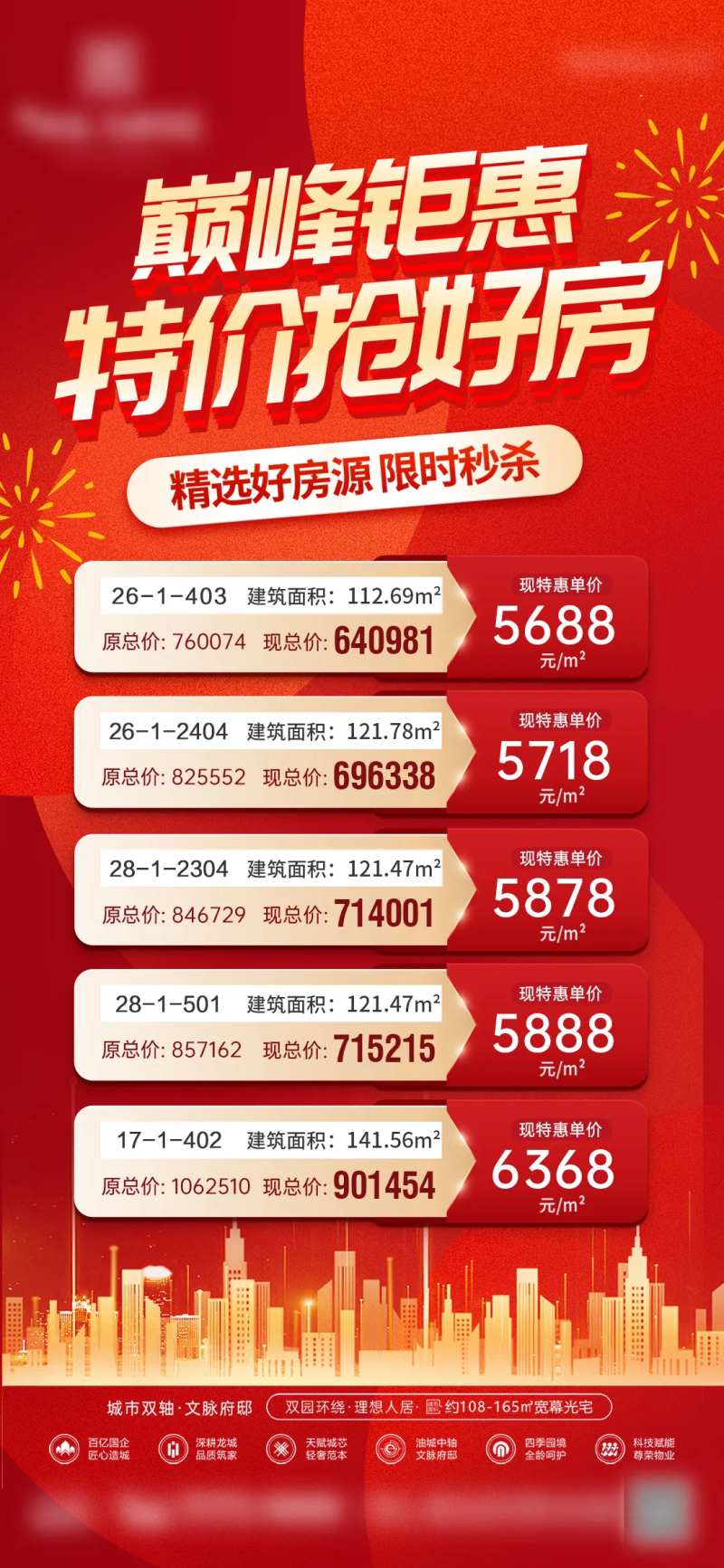 地产新年新春钜惠特价房海报-采灵感-cailinggan.com