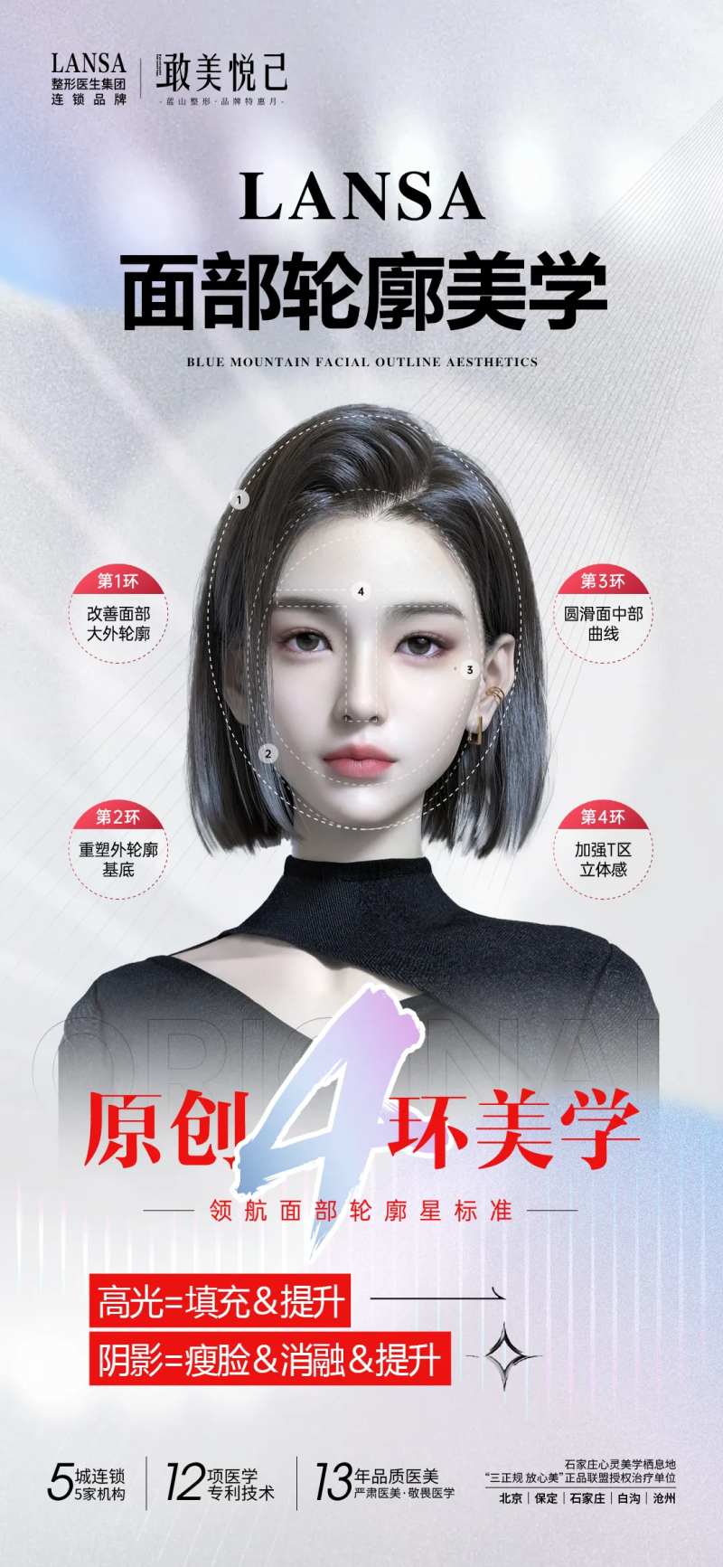 面部轮廓提升海报-采灵感-cailinggan.com