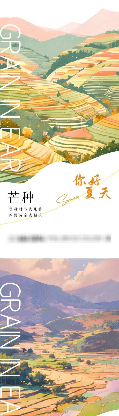芒种梯田系列海报-采灵感-https://www.cailinggan.com/