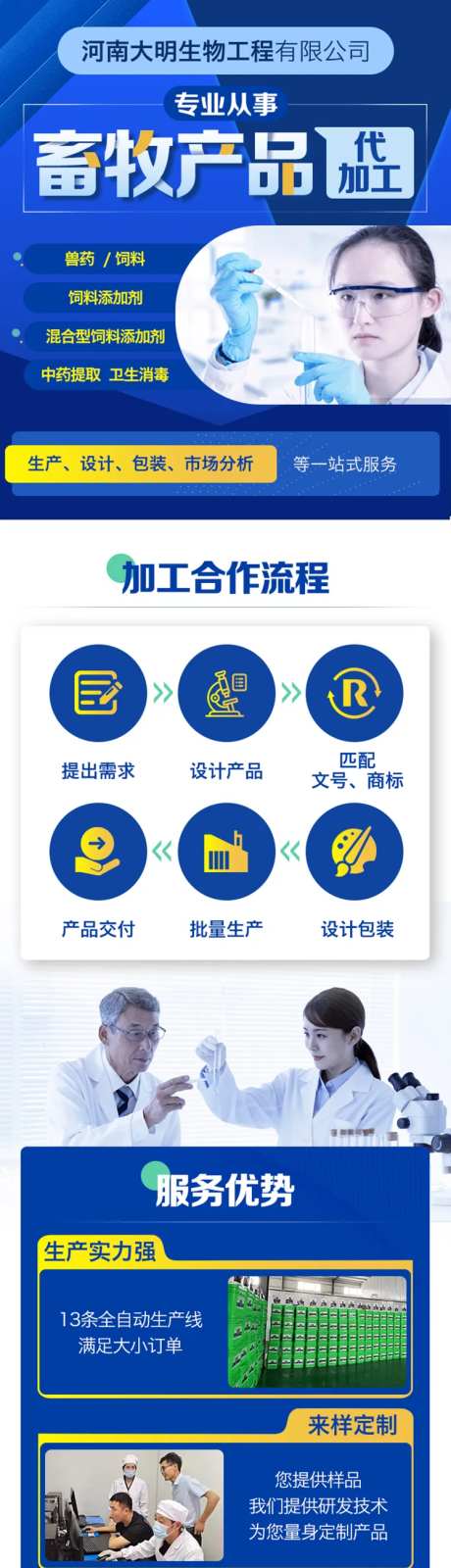 农牧产品代加工长图海报-采灵感-https://www.cailinggan.com/