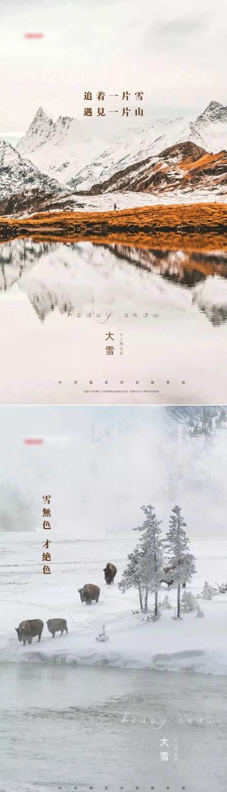 地产大雪时节海报-采灵感-https://www.cailinggan.com/