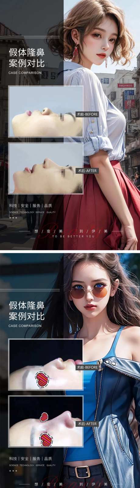 假体隆鼻案例对比-采灵感-https://www.cailinggan.com/