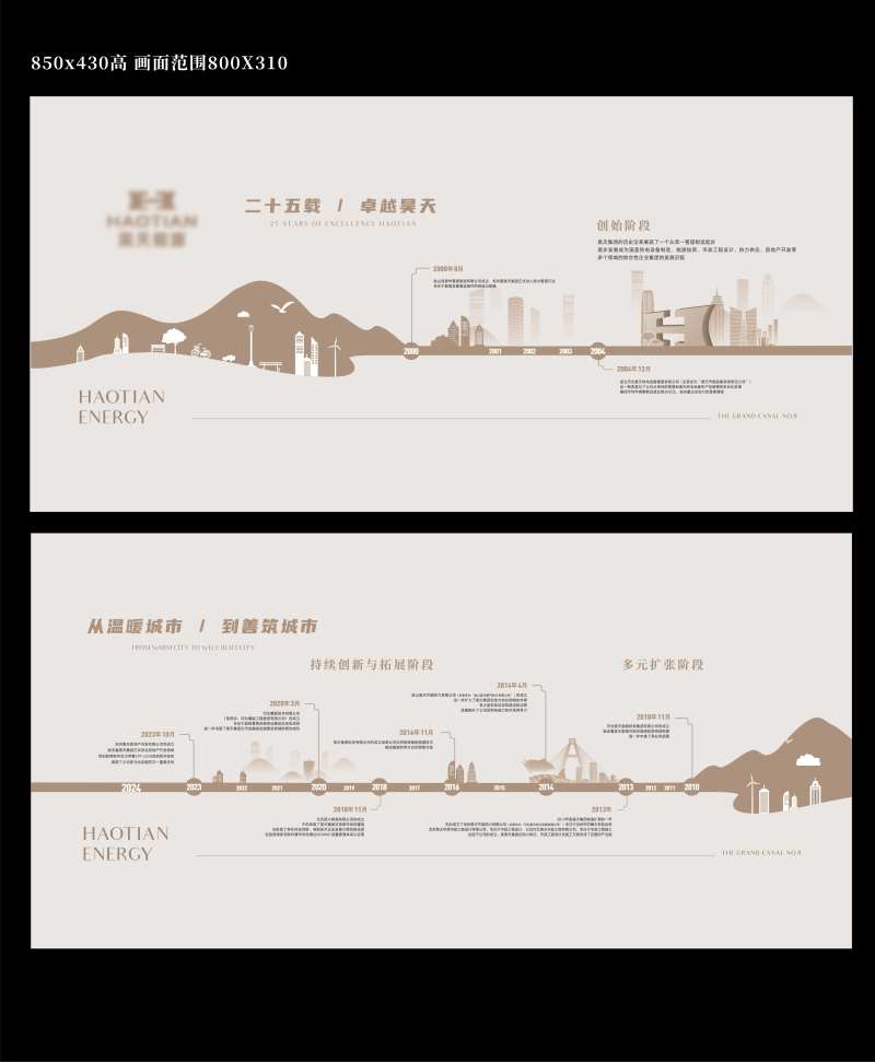 企业历史时间轴文化墙背景板-采灵感-cailinggan.com