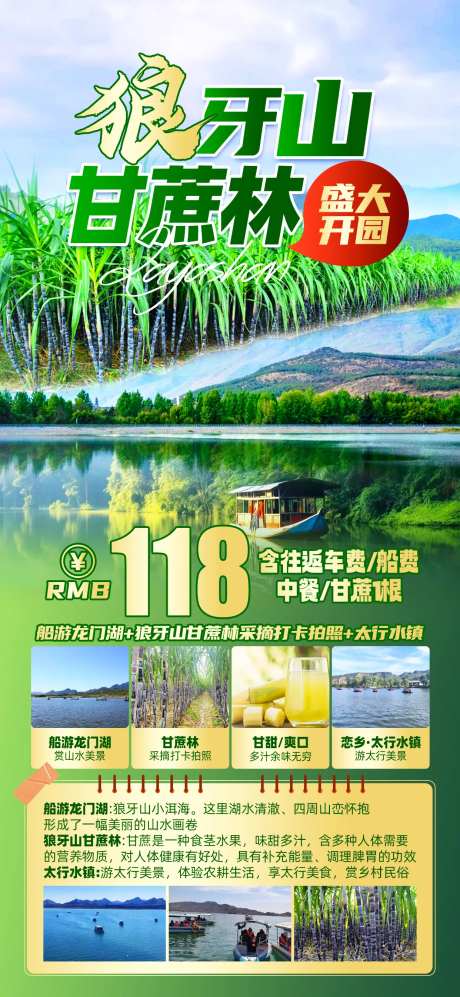 甘蔗林旅游海报-采灵感-https://www.cailinggan.com/