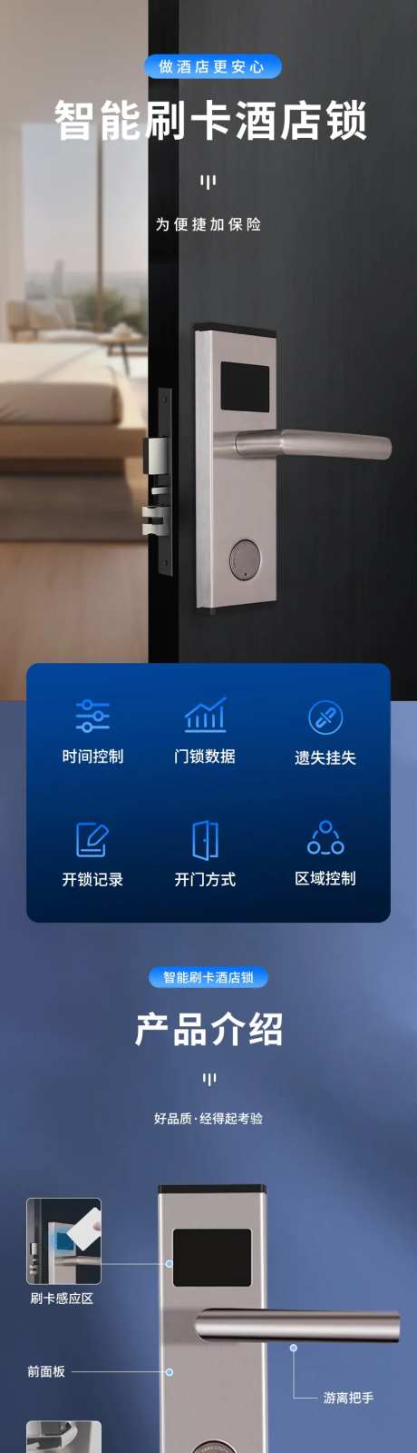 智能刷卡酒店锁电商详情页-采灵感-https://www.cailinggan.com/