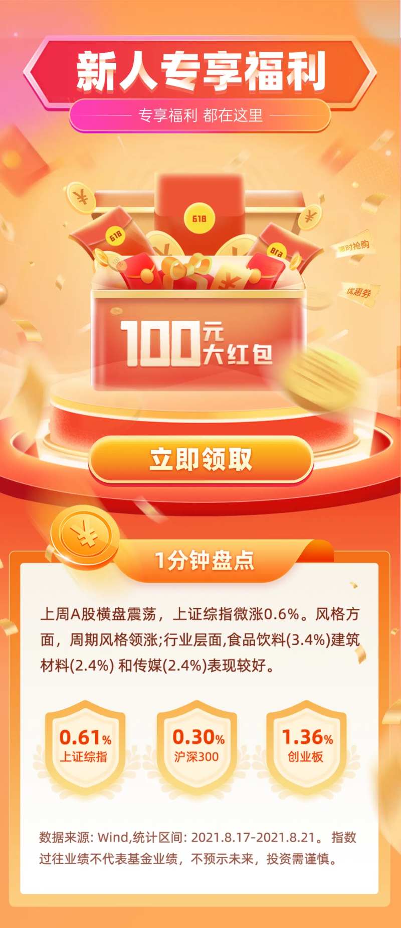 新人专享福利金融海报-采灵感-cailinggan.com