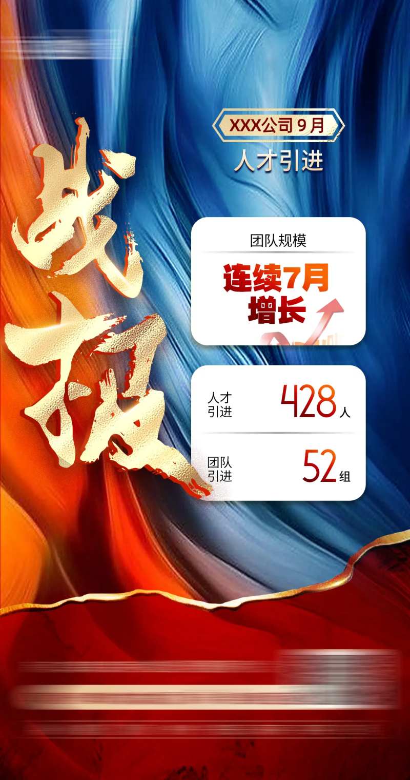 人才引进战报简约海报-采灵感-cailinggan.com