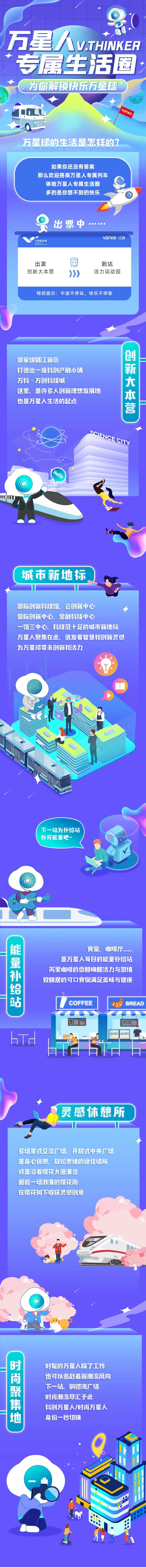 万星球生活圈科技矢量插画长图-采灵感-cailinggan.com