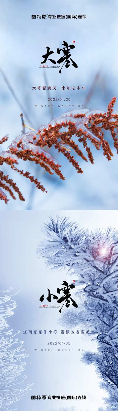 大寒小寒系列节气海报-采灵感-https://www.cailinggan.com/