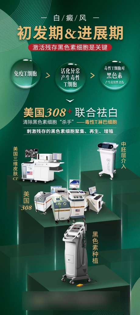 设备医疗仪器机器绿色海报-采灵感-https://www.cailinggan.com/