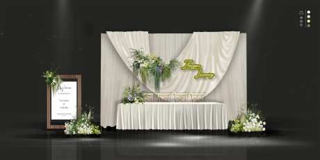 白绿婚礼签到区-采灵感-https://www.cailinggan.com/