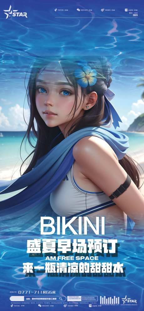 酒吧早场预订海报-采灵感-https://www.cailinggan.com/