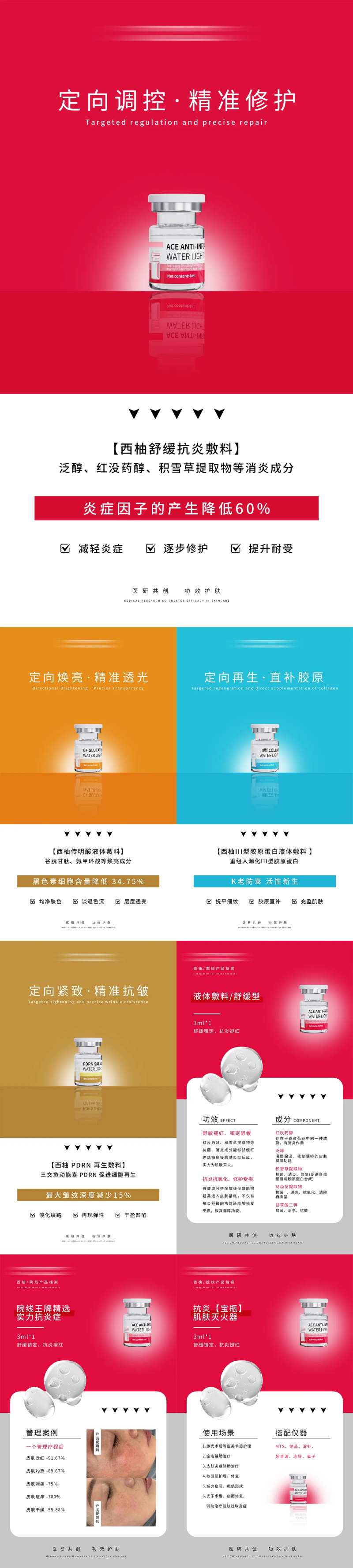 多色系医美水光产品科普宣发海报-采灵感-cailinggan.com
