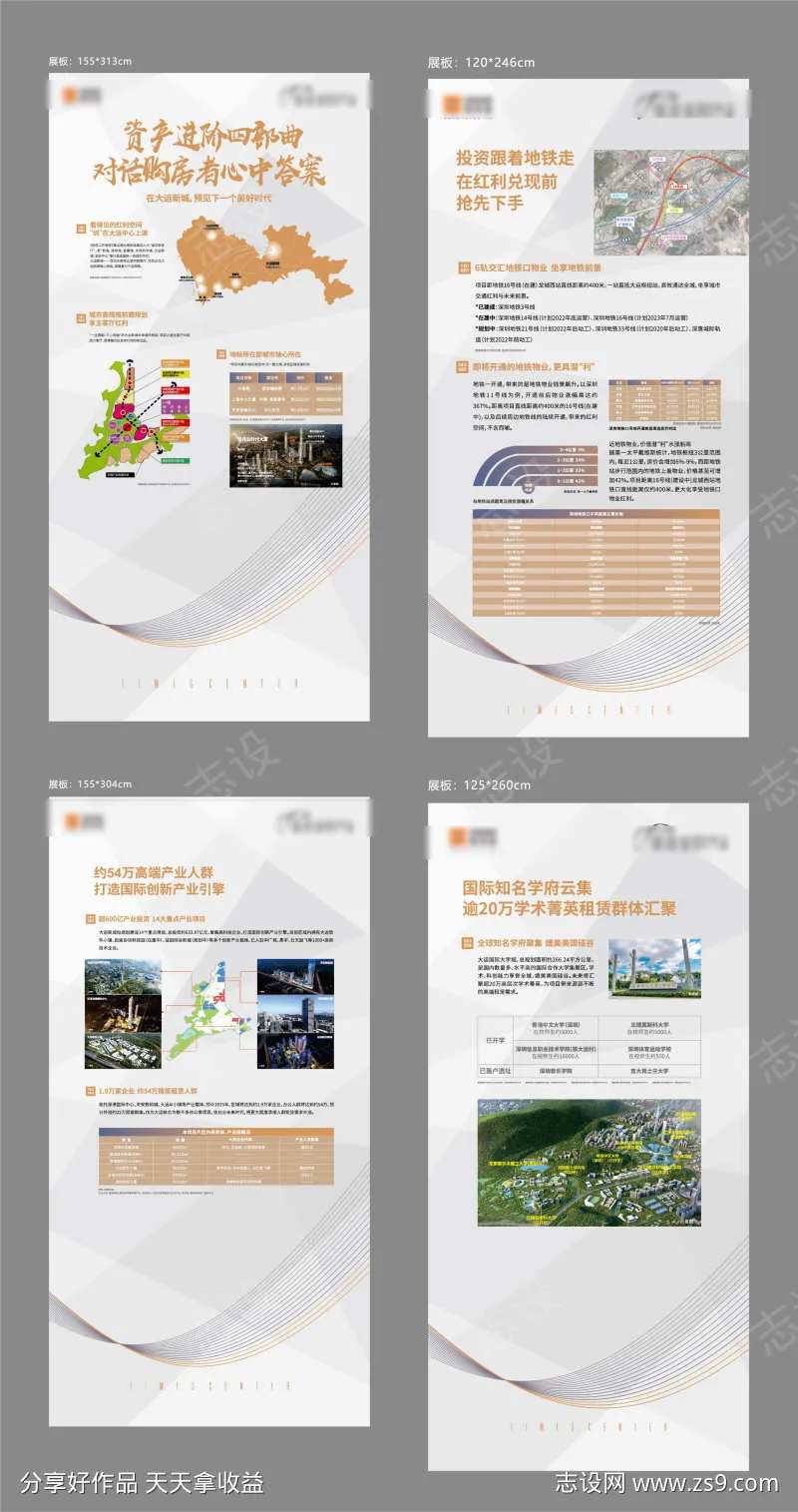 地产项目白色质感矢量价值展板-采灵感-cailinggan.com