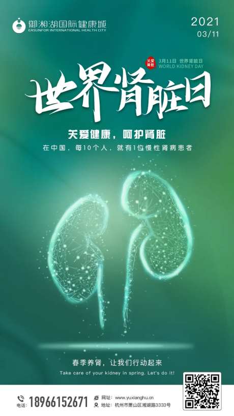 世界肾脏日海报-采灵感-https://www.cailinggan.com/