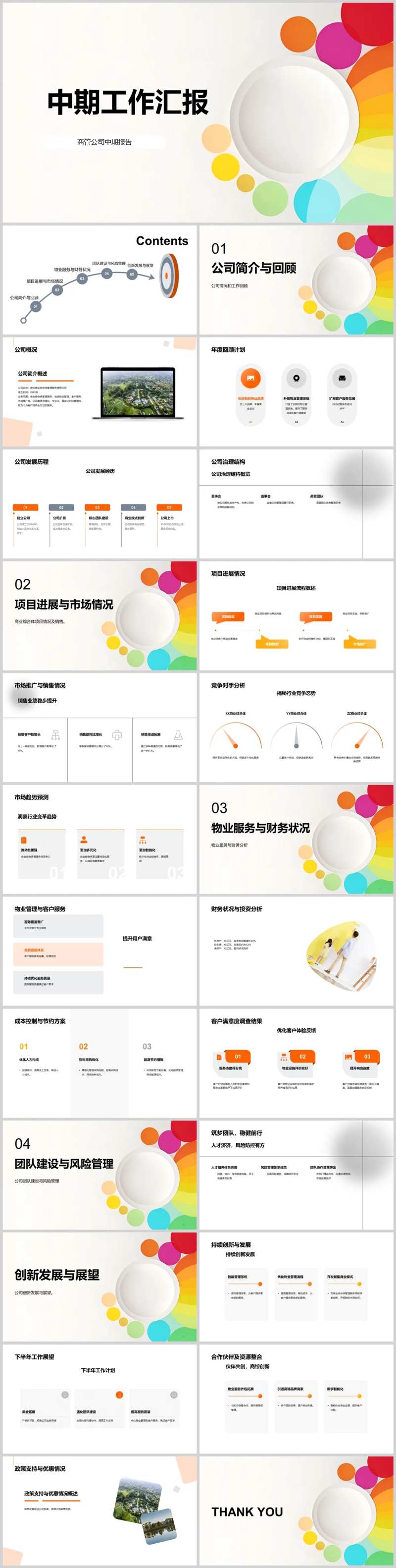 中期工作汇报PPT-采灵感-cailinggan.com