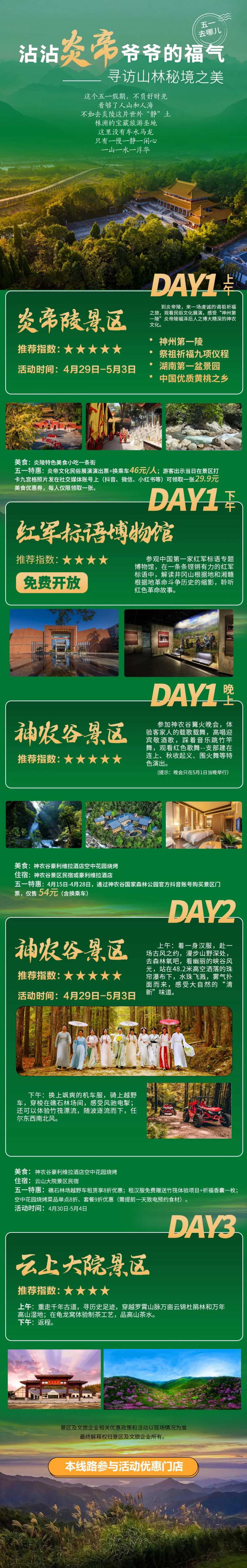 绿色森林旅游路线长图-采灵感-cailinggan.com