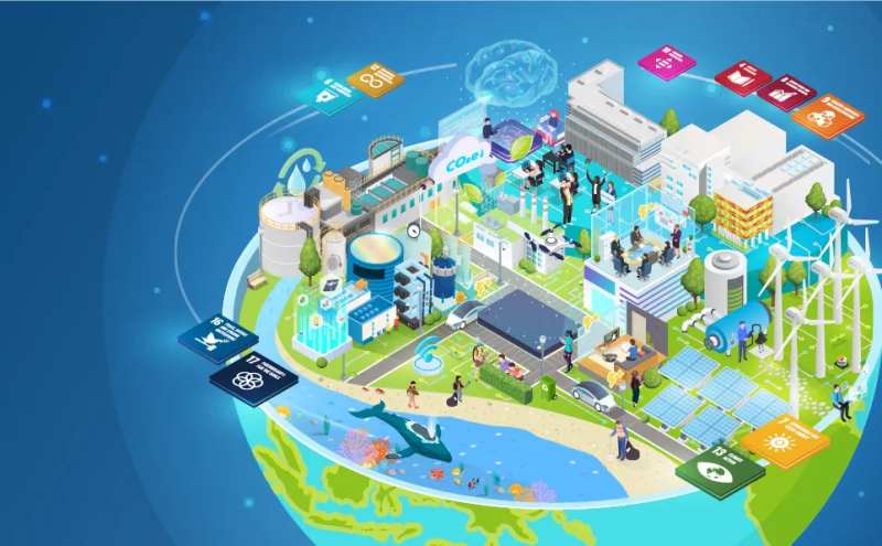 人物插画科技海报展板-采灵感-cailinggan.com