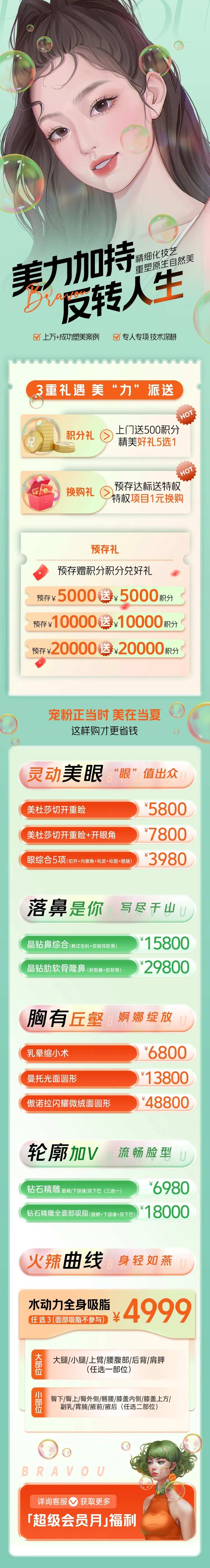医美整形专题页活动长图海报-采灵感-cailinggan.com