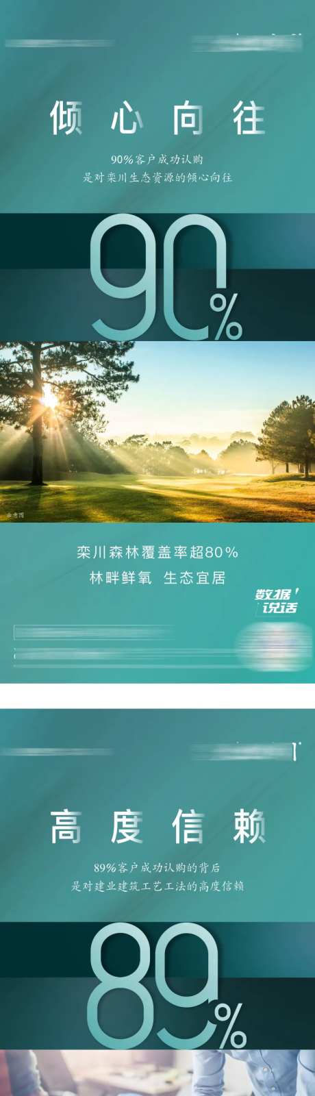 地产百分比数据价值点系列海报-采灵感-https://www.cailinggan.com/