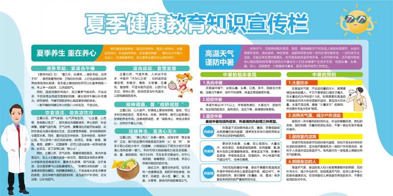 夏季健康教育宣传栏-采灵感-cailinggan.com