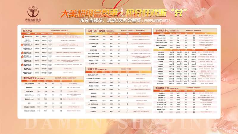 医美政策价目表活动背景板-采灵感-cailinggan.com